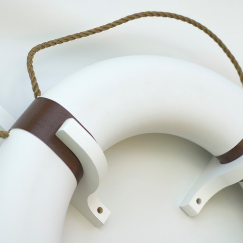 Lifebuoy holder Vinga white